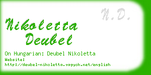 nikoletta deubel business card